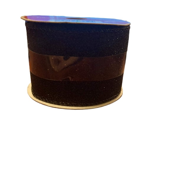 Celebrate it Christmas Sparkling Black Ribbon 2.5inx20ft