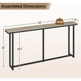thumbnail image 2 of BOBOKY Narrow Console Table Extra Long Entryway Table with Sturdy Metal Frame for Behind Couch Hallway Living Room Sofa Table Modern Industrial Design.63″ L × 8″ W × 32″ H,Grey, 2 of 18