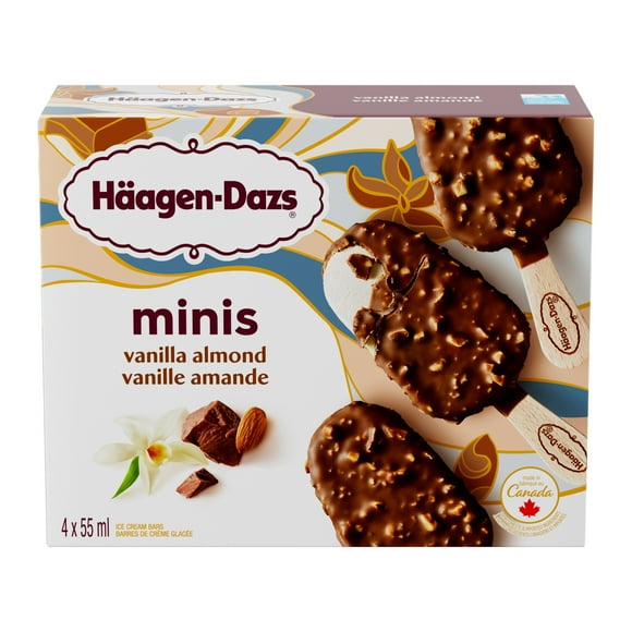HÄAGEN-DAZS® Miniatures Vanilla Almond Ice Cream Bars 4 x 55 ml, 4 x 55 ML