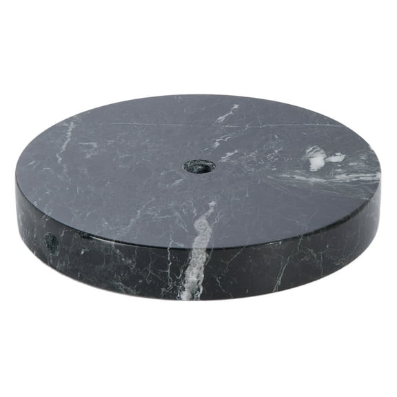 B&P Lamp® 6 Inch Diameter Round Black Zebra Base