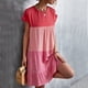 thumbnail image 1 of Vestido de niña, vestido de verano con combinación de colores en contraste, vestido de una pieza, lo mejor de la línea, 1 of 5