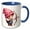 Blue/White, variant on 3drose, Cute Little Boy Cupid Illustration, 11oz Two-tone Green Mug