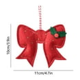 thumbnail image 3 of Bfogop Christmas Felt Ornaments for Tree Decoration Snowflake 3D Hanging Decoration Jingle Bell Heart Classic Red White Hanging Felt Craft Decor for Christmas Winter Party Favors Gifts, 3 of 6