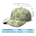 thumbnail image 5 of Green Frog Print Baseball Cap - Cute Cartoon Adjustable Snapback Hat for Men & Women with Nature Pattern, 5 of 7