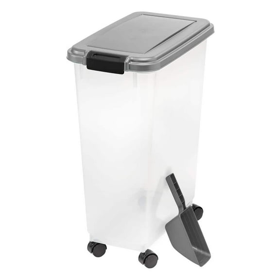 37.5 lbs Airtight Pet Food Container in Chrome