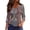 Z92Gray, variant on Womens 3/4 Length Sleeve V Neck T Shirts Vintage Floral Printed Casual Daily Wear Tunic Tops White L