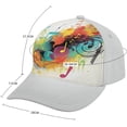 thumbnail image 2 of Abstract Music Themed Baseball Cap Classic Golf Cap Soft Dad Hat Multicolor Adjustable Low Profile Hat Unisex, 2 of 3