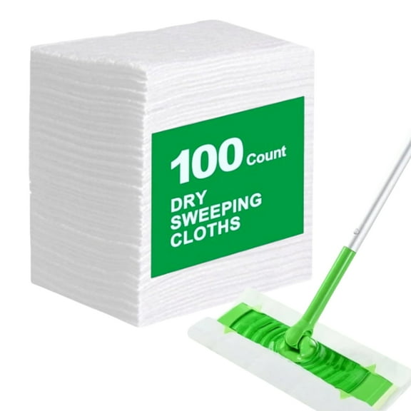 Dry Sweeping Cloths, 100 Count Dry Mop Refills Compatible with SwifferSweeper - Disposable Duster Refills Mop for Cleaning Hardwood Floor Dust