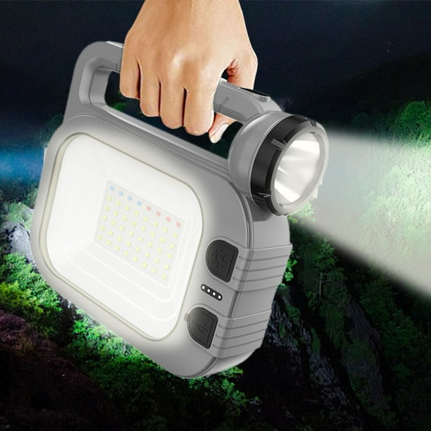 Linterna recargable por USB superbrillante | Linterna portátil para acampar con luz lateral COB | Linterna LED para exteriores resistente al agua IPX65 | Luz de emergencia estroboscópica de 3 modos p