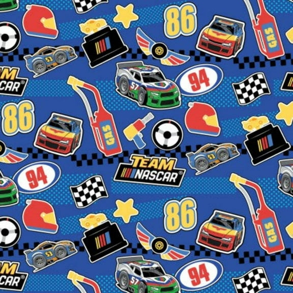Team Nascar Nascar Checker Cotton Fabric