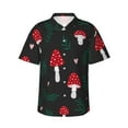 thumbnail image 2 of Xecao Amanita Mushroom print Hawaiian shirt - a stylish short-sleeve button-down for men, perfect for casual beach and tropical outings., 2 of 9