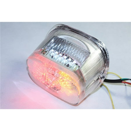 Tail Light King (HTT Motorcycle Clear Lens Led Tail Light Brake Light Turn Signal For 1996-2008 Harley Davidson Softail/1999-2007 Road King Sportster Dyna Glide Electra Glide Night Train Fat Boy Low)