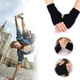 thumbnail image 3 of DLQT Black One-Size-Fits-All Street Dance Gloves For Men And Women, Cold-Proof Half-Finger Surfing Gloves, 3 of 7