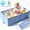 Blue, variant on Wonderstone Portable Foldable Bathtub, Collapsible Baby Shower Tub with Drainage Design, Beach Vacation Travel Essentials for 1-3 Kids Toddler (Green)