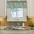 thumbnail image 3 of Bohemian Butterfly Curtain Valance for Kitchen Windows/Bathroom/Living Room/Bedroom Blackout, Rod Pocket Valance Small Window Treatment, 54" W x 18" L Home Decor, 3 of 6