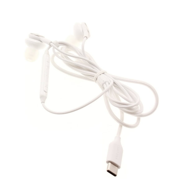 Authentic AKG TYPE-C Earphones for Samsung Galaxy A15/A14 5G Phones - Headphones USB-C Earbuds w Mic Headset White for Galaxy A15 5G/A14 5G