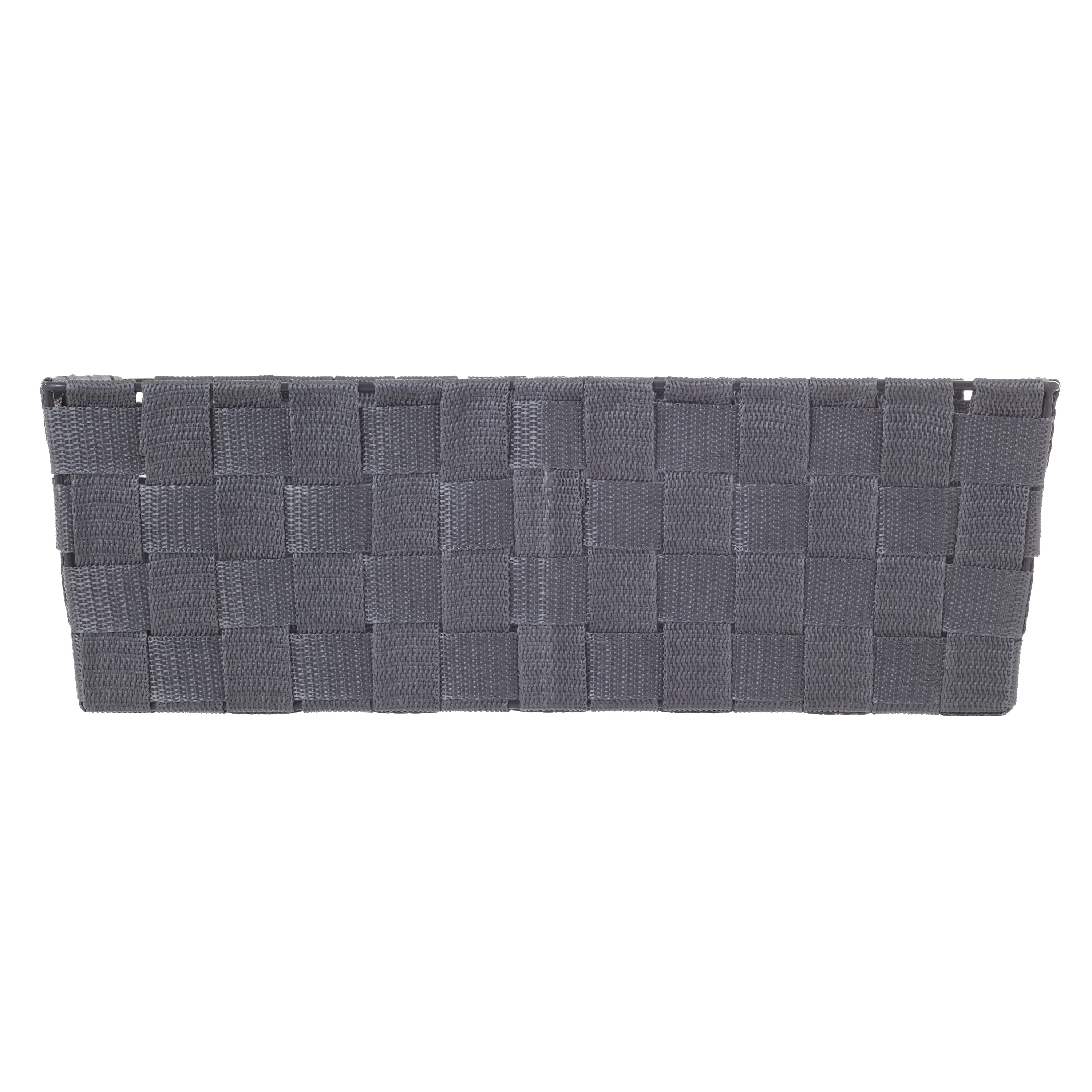 Mainstays Small Grey Woven Nylon Storage Basket Set with Handles, 2 Piece