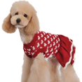 thumbnail image 2 of Suéter navideño para mascotas, falda roja con corazón de amor, ropa de punto cálida de invierno para regalo de perros y gatos kaili Sencillez, 2 of 5