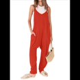 thumbnail image 3 of Casuales de Verano para Mujer, Sin Mangas, con Tirantes Finos, Modernos para Vacaciones en la Playa. Naranja y Rojo L, 3 of 8