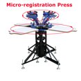 thumbnail image 2 of INTBUYING 4 Color 4 Station Screen Printing Press Kit Machine Equipment Silk Screen Printing Kit, 2 of 6
