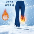 thumbnail image 6 of Zormilly Yoga Pants Women Winter Fleece Lined Elastic High Waisted Flare Pants with Pockets Stretchy Soft Sport Pants, S-2XL, 6 of 8