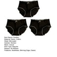 thumbnail image 7 of Lady Underpants 3 Pcs Lady Panties Seamless Bow Decor Solid Color Mid Waist Great Breathability Briefs Seamless Underpants, 7 of 7