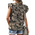 thumbnail image 5 of Women Crew Neck Short Sleeve Camouflage Print T-shirt With Pocket, 5 of 5