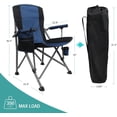 thumbnail image 3 of Camping Chair for Adults 2 Pack Heavy Duty Outdoor Patio Lawn Chairs Portable Support 350 LBS High Back Padded Oxford with Armrests, Storage Bag, Cup Holder, for Outside Fishing, Camping, 2PCS, 3 of 7