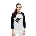 thumbnail image 2 of Thread Tank Home Roots State West Virginia WV Unisex 3/4 Sleeves Baseball Raglan White Black Small, 2 of 4