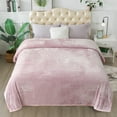 thumbnail image 2 of JML Flannel Fleece Blanket,Soft 1 Ply Lightweight Bed Blanket,Pink, Queen (79"x 91"), 2 of 5