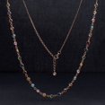 thumbnail image 2 of Rainbow Cubic Zirconia By the Yard Necklace in Rose Gold Plated Sterling Silver, 2 of 3