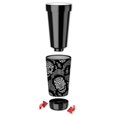 thumbnail image 2 of Mugzie 16-Ounce Tumbler Drink Cup with Removable Insulated Wetsuit Cover - White Sugar Skulls, 2 of 4