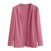 Front Open Cardigans for Women New Plus Size Cardigan for Women Open Front Button up Lightweight Casual Soft Sweater Fall Winter Outerwear Pinky XL