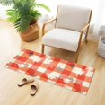 thumbnail image 6 of Dailycode Snowflake Red Plaid Bathroom Rugs Non Slip Absorbent Soft Plush Quick Dry Bath Mat, 39"x20", 6 of 8