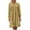 Yellow, variant on Cmfcve Women's Midi Dress Round Neck Long Sleeve Pleated Cotton Linen Dress Plus Size Solid Color Boho A-Line Dresses