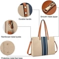 thumbnail image 3 of Bolso para ordenador portátil para mujer, bolso de trabajo de lona para mujer, bolso de hombro para maletín de ordenador, 3 of 6