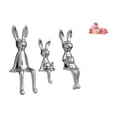 thumbnail image 1 of Conjunto de figuras de resina de la familia de conejos y ciervos, adorables estatuas de animales para mesa, centro de mesa, estantería, cocina, comedo, 1 of 8