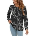thumbnail image 3 of WUJINXIA Women's Long Sleeve Shirts Casual Tops Dressy Blouses Fashion Pleated Tunic, 3 of 6