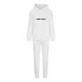 thumbnail image 5 of Women's 2 Piece Sports Lounge Outfits Loose Hoodie Sweatshirt and Jogger Pant Sets Dropped Long Sleeve Tracksuit (Small, Gray), 5 of 5