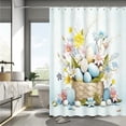 thumbnail image 4 of Fridja Home Decor Spring Easter Bunny Patterns Shower Curtain and Bathroom Window Curtain Washable, 4 of 6