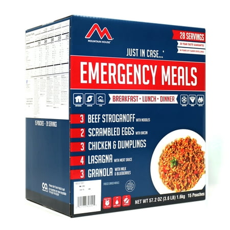 Mountain House Emergency Food Meal Kit Freeze Dried Food 5 Days 15 Pouches 28 (Best Way To Freeze Meals)