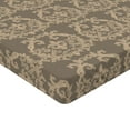 thumbnail image 2 of Ambesonne Victorian Fitted Sheet, Flora Baroque Classy, Twin XL Size, Warm Taupe and Sand Brown, 2 of 3