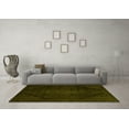 thumbnail image 3 of Ahgly Company Machine Washable Indoor Square Abstract Yellow Modern Area Rugs, 3' Square, 3 of 4