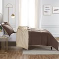 thumbnail image 4 of Nestl Reversible Comforter Set, Twin/Twin XL Comforter Set, Chocolate Brown/Cream, 4 of 6