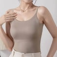 thumbnail image 3 of TGSLY Camisole for Women Built-in Padded Bra Dressy Casual Scoop Neck Adjustable Spaghetti Strap Sleeveless Shirts Summer Basic Solid Color Crop Tank Tops XL, 3 of 6