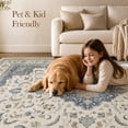 thumbnail image 5 of SIXHOME 8'x10' Vintage Medallion Floral Area Rug, Soft Low Pile Non Slip Washable Indoor Rugs for Living Room, Bedroom, Dining Room, Blue, 5 of 8