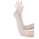 thumbnail image 5 of Guantes largos de ópera de tul INSPIRE CHIC para mujer, guantes de malla transparentes de dedo completo para bodas de noche, color blanco M, 5 of 6