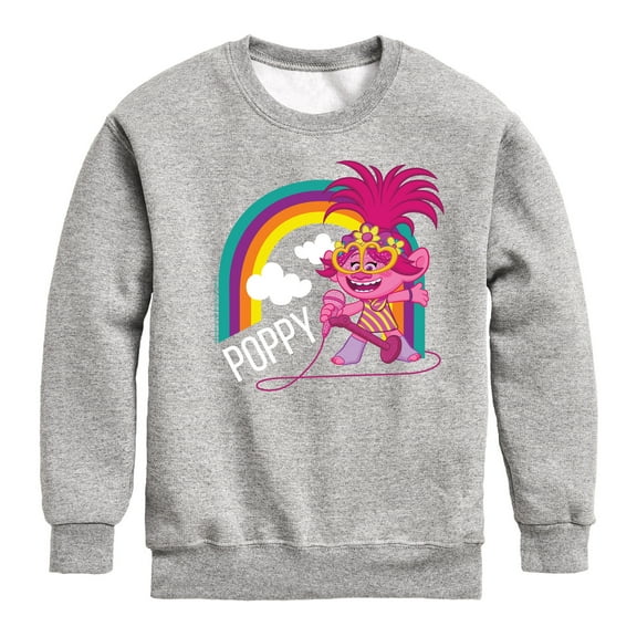 Trolls - Poppy Singing - Toddler & Youth Crewneck Fleece Sweatshirt