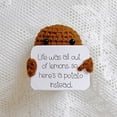 thumbnail image 4 of Muñeca De Tejer De Lana Linda Y Divertida Bonito juguete de patata cosido a mano con tarjeta positiva, regalos de buena suerte para niños y adultos, 4 of 5