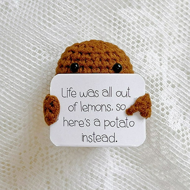 Poupées de pommes de terre créatives avec carte positive, mini
